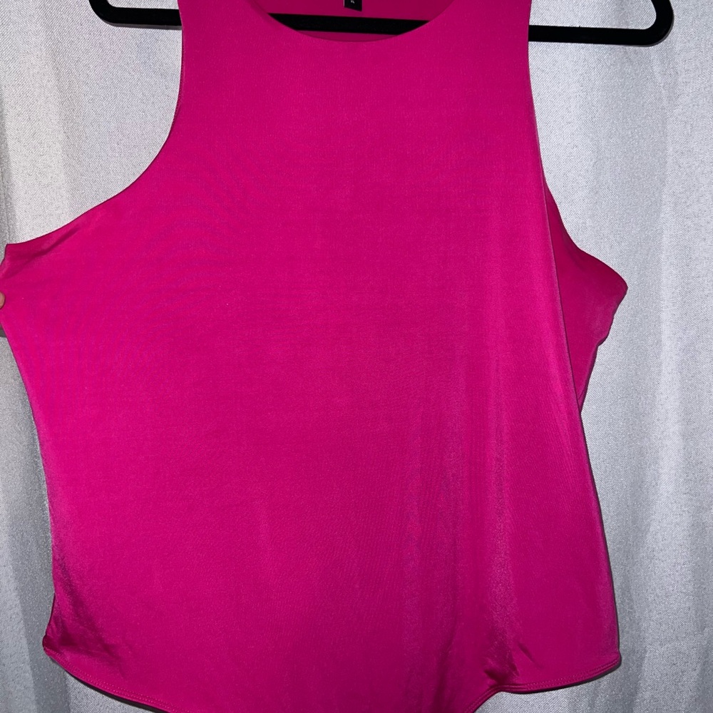 Vibrant Pink Sleeveless Bodysuit